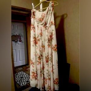 Floor Length, one shoulder formal gown